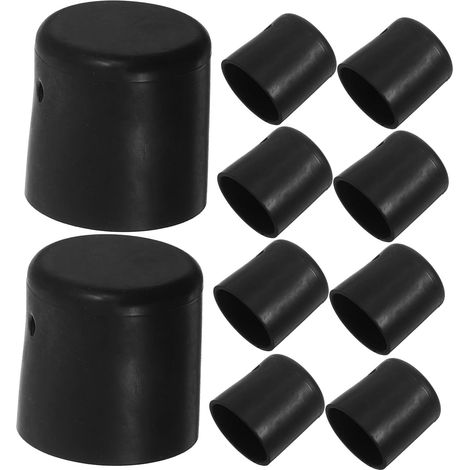Mipcase Lot de 64 housses de chaise, coussins de meubles en PVC noir (1/5)