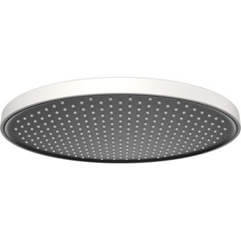 BERNSTEIN - Ducha Ducha rectangular en ABS con efecto lluvia y chorros anticalcáreos - Ø25,4cm - D2201R - Blanco / Negro mate Blanco/negro mate (1/5)