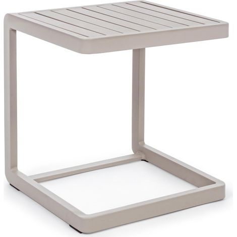 Couchtisch "Konnor" für Outdoor und Garten Sonnenliege 40 cm aus Aluminium -Farbrastin (1/4)
