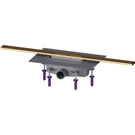 Kessel Duschrinne Linearis Infinity 90 Länge 800mm DN 50, Bronze gebürstet (1/2)