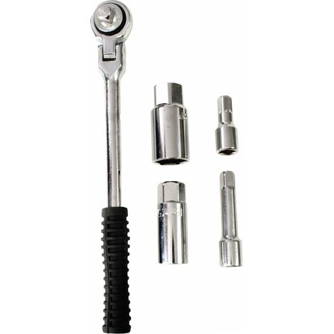Llave de bujías de carraca 16/21mm con extensiones