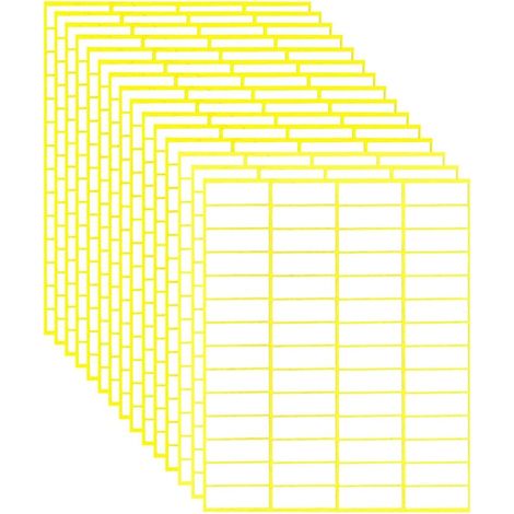 15 feuilles 600pcs autocollants d'étiquettes imprimables（13 x 38 mm）étiquettes auto-adhésives amovibles (1/5)