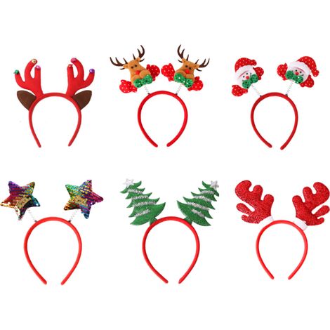 Diadema Navidad - Gorro Santa - Diadema Elfo - Accesorio Fiesta Navideña - Decoración Festiva (1/5)