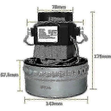 Pièce de rechange pour moteur d'aspirateur 1500 W, 200-240 V, 143 mm (1/5)