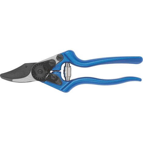 FELCO 6 Sécateur personnalisable Lame F-Tech / Poignées bleues – léger, ergonomique, coupe 20 mm, poignées aluminium forgé, sécateur professionnel, Swiss Made (1/3)