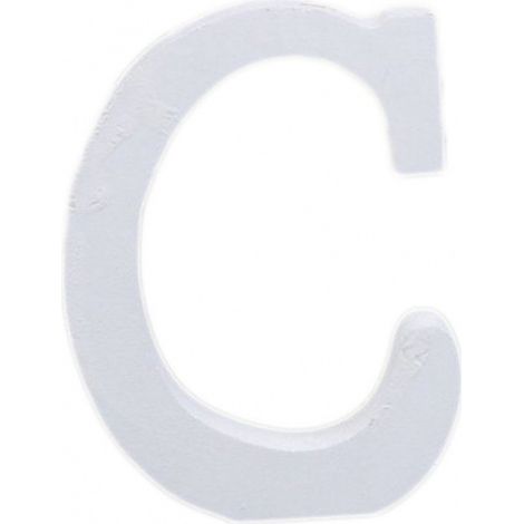 TrAdE Shop Traesio - Lettera C Legno Bianco 11cm Decorazione Confettata Matrimonio Compleanno Wedding -
