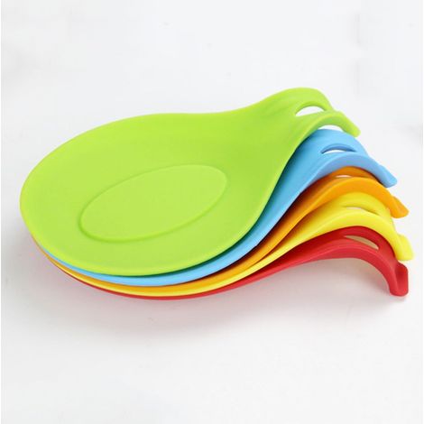 Repose-Cuillere - Silicone Alimentaire Resistant Chaleur 220°C - Pour Cuisine Maison ou Professionnelle - Lot de 5 (1/5)
