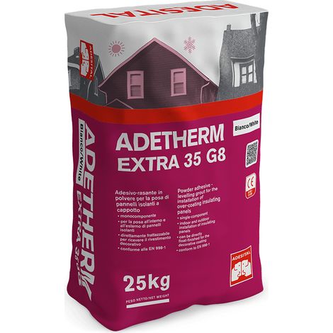 Adetherm extra 35 g8 adesivo a cappotto bianco kg 25