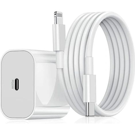 Adaptateur secteur USB-C 20 W pour Snapchair iPhone avec câble de charge de 2 m - Vert (1 adaptateur + 1 câble) (1er chargeur et 1er câble de charge de 2 m) (1/4)