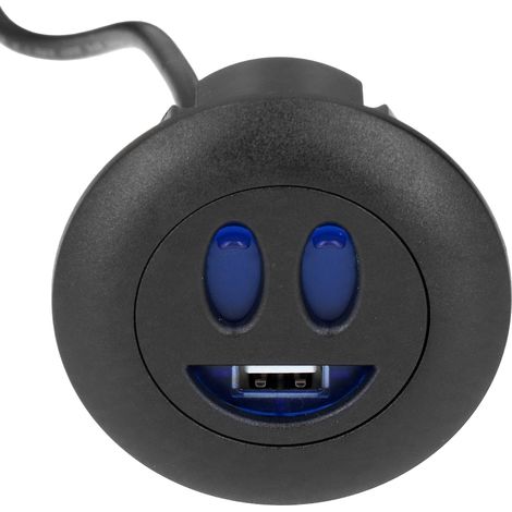Prise USB 5V 2.5M pour canapé, fauteuil inclinable et chevet domestique (sourire) (1/5)