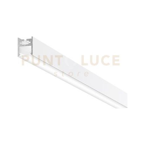 BLED G - PROFILO IN ALLUMINIO SEZIONABILE CON DIFFUSORE AD INCASTRO BIANCO PARETE/SOFFITTO/SOSPENSIONE MT2 COLORE BIANCO
