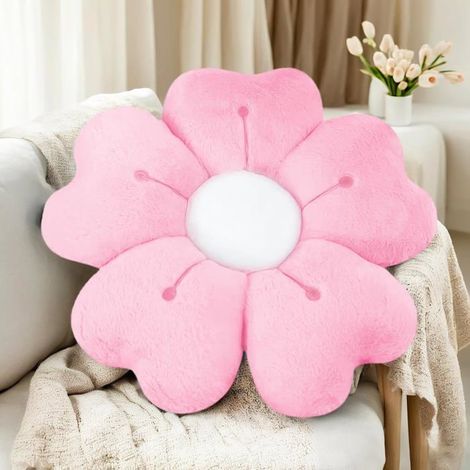 Kissenblume, 50 cm, niedliches Blumenkissen aus Plüsch, dekoratives Blumenkissen (Rosa)