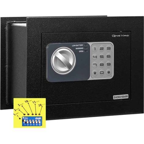 Genie Hand – Cassaforte a Tempo ad Apertura Ritardata, Anti Rapina, con Adesivo per Vetrina di Deterrenza – Serratura B-Class con Sistema Anti Bounce