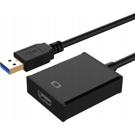 Adaptateur USB 3 HDMI CO2, hub de câbles, convertisseur Full HD 1080p 60 Hz