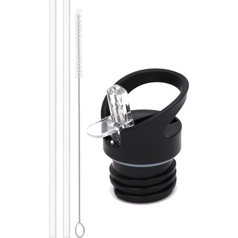 Jeu de 2 bouchons de paille de taille standard, accessoires pour bouteilles d'eau avec bouchons de paille de rechange. (1/5)