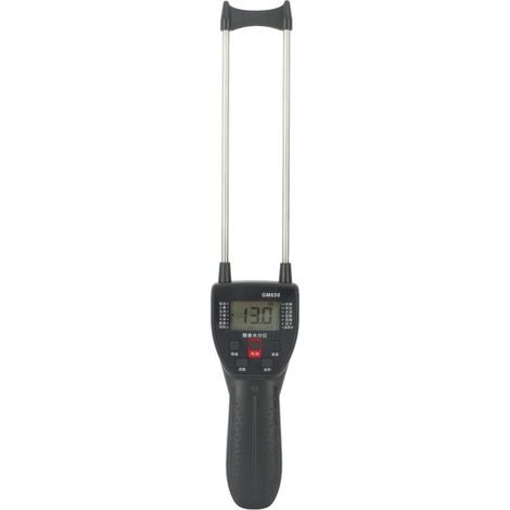 Medidor de humedad portátil para heno, probador de humedad para heno con sonda, probador digital de fibra, rango de humedad del 10% al 40% para paja, pasto forrajero, alfalfa - Crezuo