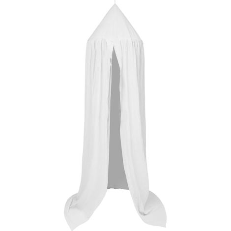 Baldaquin de lit en dentelle 65 x 250 x 400 cm, moustiquaire décorative blanche pour lit, voile de couronnement (1/5)