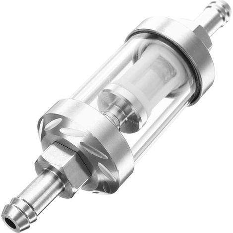 8mm Universal Aluminum Alloy Inline Fuel Petrol Gas Filter Washable Motorcycle Scooter Parts Universal Petrol Inline Car Fuel Filter 8mm Aluminum Alloy Motorbike Accessories Washable (1/5)