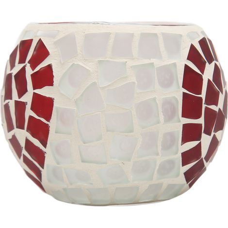 Porte-bougie en verre soufflé artisanal avec motif cœur, idéal pour décoration de table et ambiance romantique (1/5)