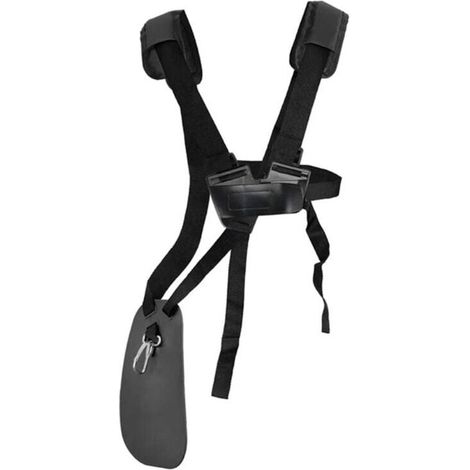 Lawn Mower Strap - Double Shoulder Lawn Mower Strap with Durable Nylon Webbing, Adjustable Lawn Mower Strap for STIHL FS, KM Series Lawn Mowers (Black) YMYNY