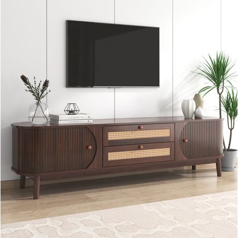 Mobile TV 170x39,5x46 cm in MDF colore legno, con contenitore per soggiorno FloraGrace (1/5)