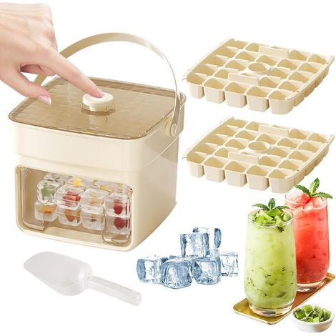 Bac à glaçons double couche à 50 alvéoles, démoulage facile Grand moule à glaçons idéal pour la congélation — Parfait pour le café, les sodas, les jus, le yaourt, la cuisine maison et la restauration (1/5)