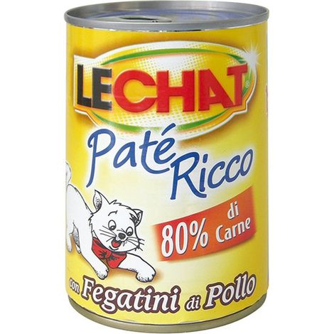 PATE' PER GATTI 'LECHAT RICCO' fegatini di pollo - gr 400