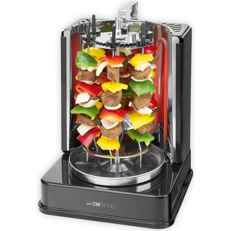 Clatronic DVG 3686 Vertikaler Elektrogrill schwarz 1400W