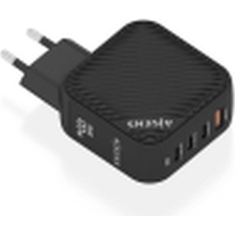 Cargador Gan de Pared Aisens ASCH-100W4P029-BK/ 3xUSB Tipo-C/ 1x USB/ 100W (1/2)