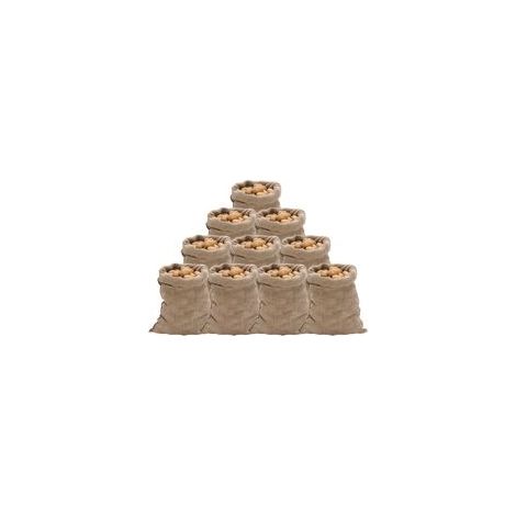 Jutesäcke, 10 Stück, 60 x 105 cm, 100 % Jute, 220 g/m² - Crezuo