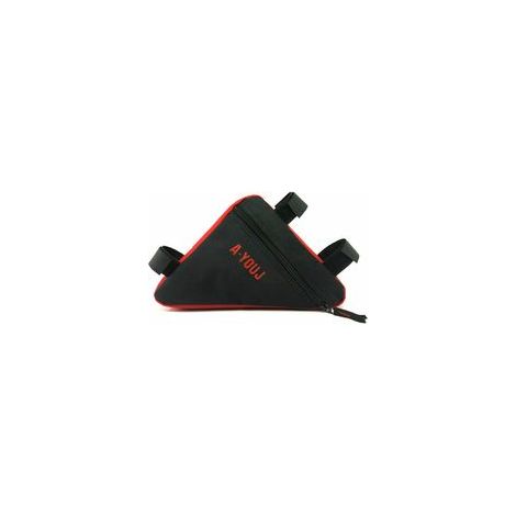Sac de cadre de vélo triangulaire rouge, rangement extérieur, tube de faisceau – (1/5)
