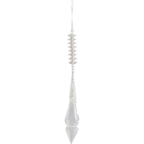 Transparente Acryl-Schneeflocke, bruchsicher, zum Aufhängen, Weihnachtsbaumschmuck, mehrfarbig (1/5)