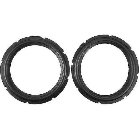 Anneaux de suspension en mousse de caoutchouc perforée de 10 pouces pour haut-parleur ou subwoofer, pour la réparation de haut-parleurs (noir) (2 pièces) (1/5)