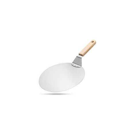 Pala per pizza grande in acciaio inox con manico in legno - Crezuo