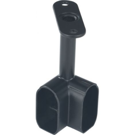 2 supports de support de poteau de placard d'angle ovale 90 ° Heavy Duty accessoires de placard cintre Rail bride pour poteau de placard, noir (1/5)