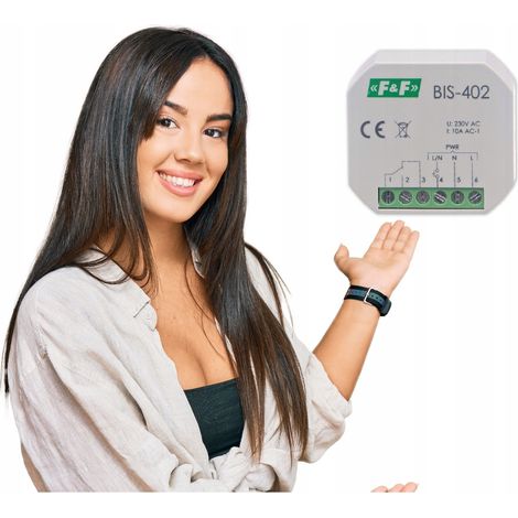 F&F Relais bistable BIS-402 - 165-265V - Compact - Commande multiple - Sécurisé et efficace (1/5)