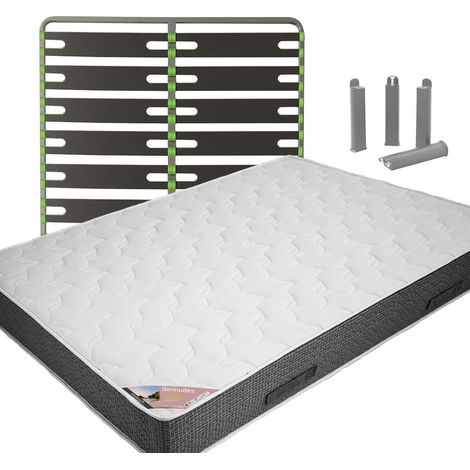 BERMUDES - Pack Matelas + AltoSenso 140x190 + Pieds (1/5)