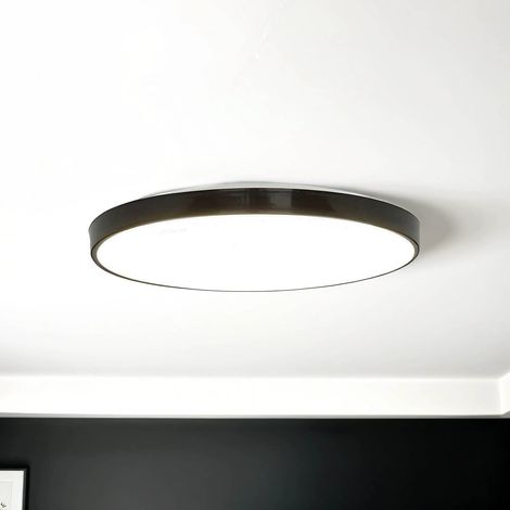 LED Deckenleuchte IP44 Schwarz Weiß 4000 K neutralweißes Licht 890 lm Deckenlampe (1/5)