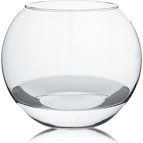 Lot de 2 aquariums boule vase en verre - Diamètre 23.9 x Hauteur 20 cm.