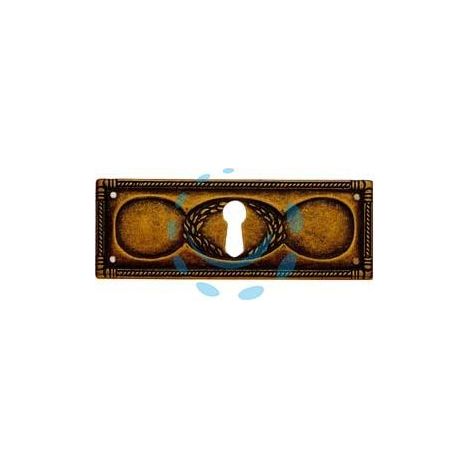 BOCCHETTE RETTANGOLARI ORIZZONTALI MOD.30705 IN ZAMA ANTICATA - mm.108x39h.