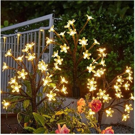 Kcvv – Lampe solaire extérieure 20 LED – Étanche et résistante à l'hiver – Éclairage automatique 8-10h – Décoration jardin, balcon, événements (1/5)