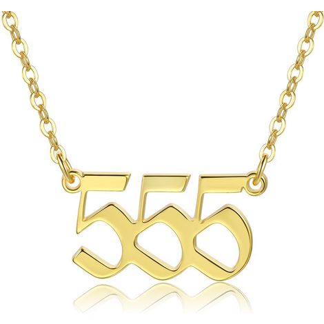 Collier Numéro Ange - En Cuivre - Chaîne Réglable 43,2 cm + 5,1 cm - Pendentif 2 cm - 1 Pièce (1/5)