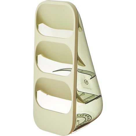 Étagère à couteaux et baguettes à 3 niveaux, étanche, avec support et égouttoir, verte.