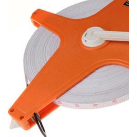 Yctze Mètre Ruban à Manivelle Portable avec – Bobine de Mesure de 12,5 Mm de Largeur – Échelles Précises Double Face et en Pouces – Mesures, Projets de Construction et de Menuiserie (100 mètres) (1/4)