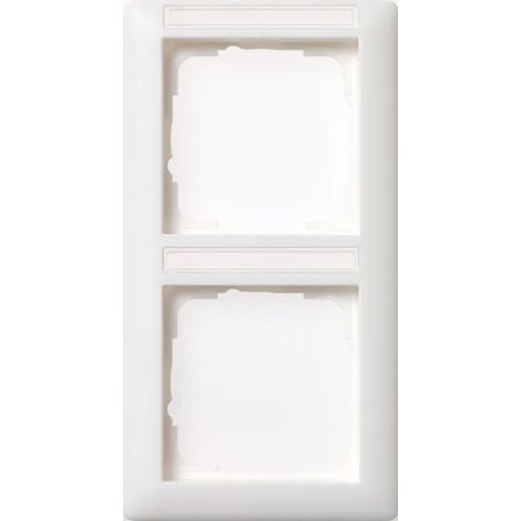 Gira Marco embellecedor 2f vert. BSF Standard 55 Blanco puro [110203], 1102 03