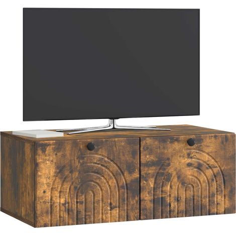 Maison Exclusive - Mobile Porta TV da Muro Rovere Fumo 78,5 x 41 x 30 cm (1/5)