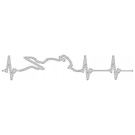 Adesivo moto LIFELINE per auto, bianco (1/2)