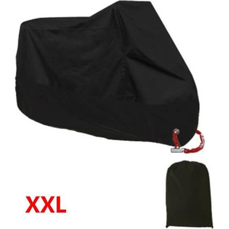Housse de Protection Moto - Bâche Scooter Poussière/Neige/Pluie, au Vent, UV pour Moto Scooter Custom- 245x105x125cm (XXL) (1/4)