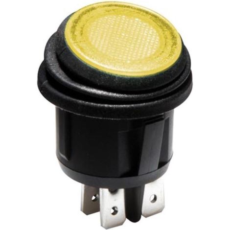Interruttore a levetta illuminato - LED arancione 12 V - 2p Dpst / On-off (1/3)