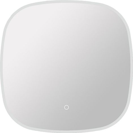 Specchio da bagno quadrato luminoso antiappannamento con pulsante touch 60 x 60 cm - ANOLIVA